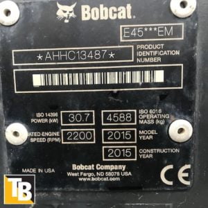 Taylor & Braithwaite - Bobcat E45