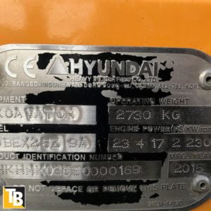 Taylor and Braithwaite - Hyundai R25Z-9A