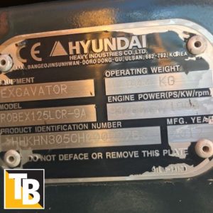 Taylor & Braithwaite - Hyundai R125LCR-9A
