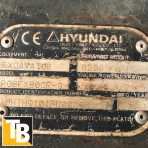 Taylor and Braithwaite - Hyundai R80CR-9