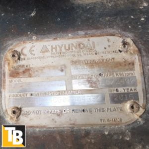 Taylor and Braithwaite - Hyundai R60CR-9A