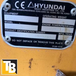 Taylor and Braithwaite - Hyundai HL730-9 TM