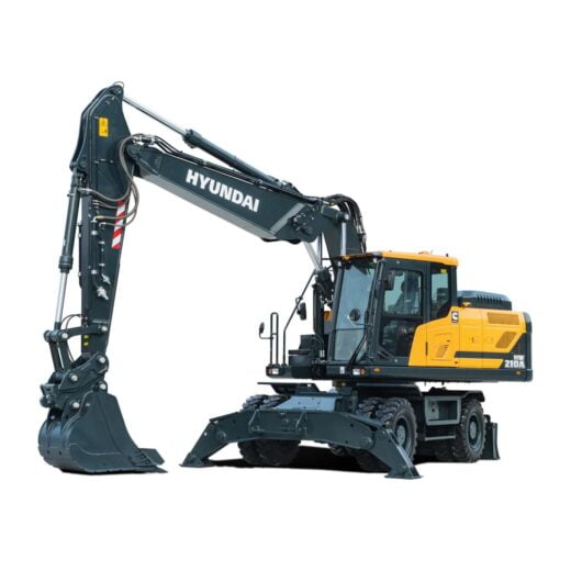HW210A Hyundai HW210A compact excavator stationary on a white background